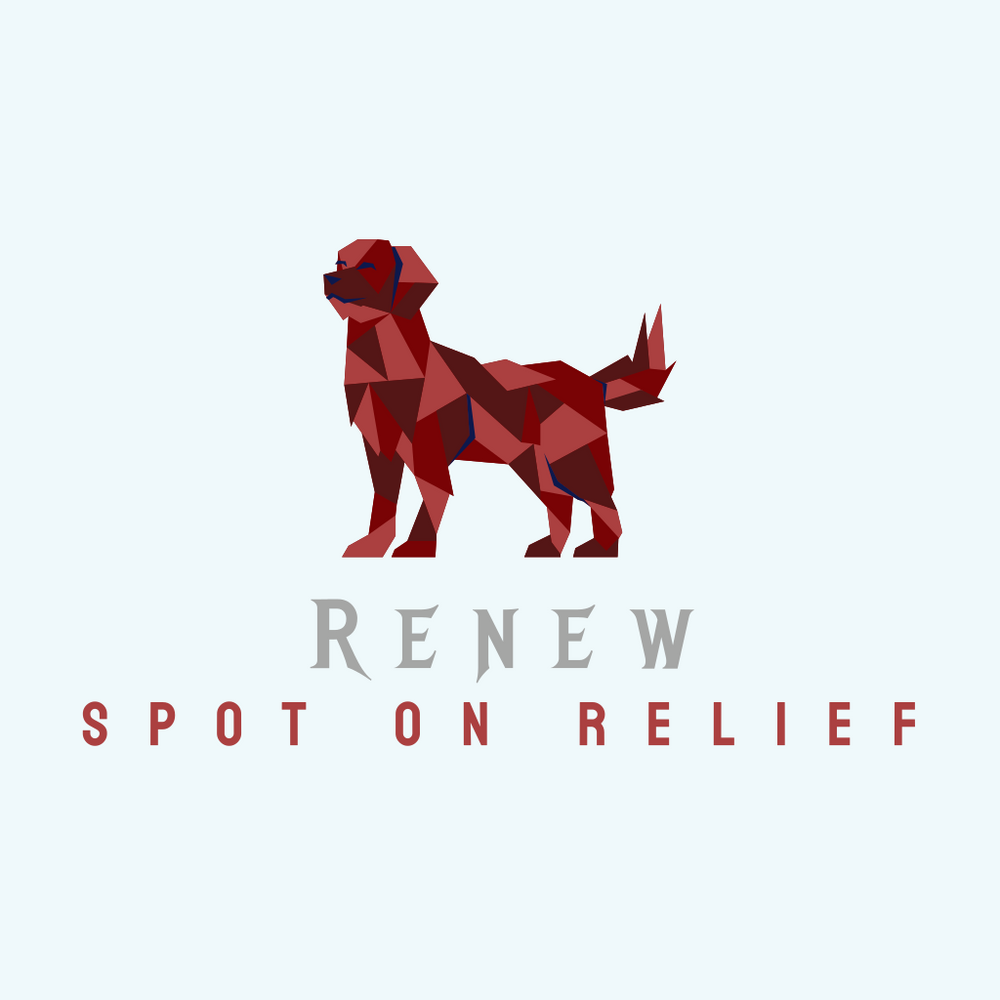 
                      
                        Renew dog logo with image of a dog and the words "RENEW SPOT ON RELIEF"
                      
                    