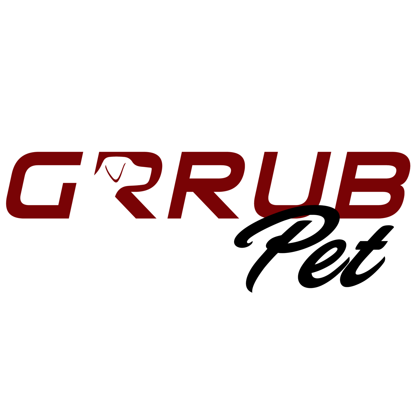 GRRUB PET logo along with the silhouette of a Labrador embedded in the logo