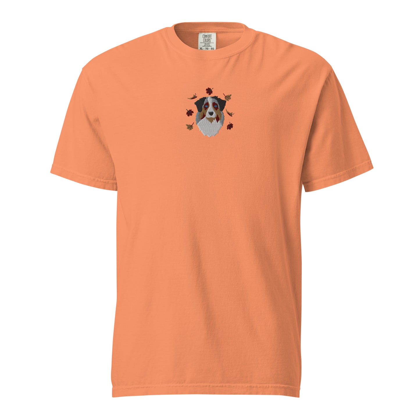 Terracotta orange Moe Sews designed Autumn Aussie t-shirt, a cozy and stylish gift for the active Aussie mom